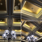 Gilded coffered ceiling