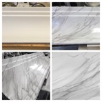 Faux marble painted crown moulding
